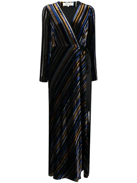 DVF Diane von Furstenberg Jareth velvet wrap maxi dress 