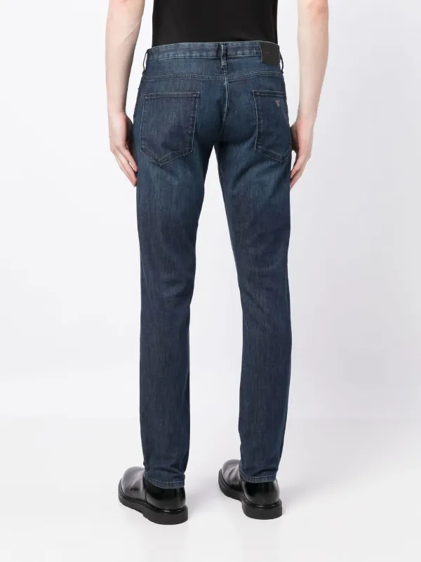 Emporio Armani mid rise slim cut Jeans Blue FARFETCH AE