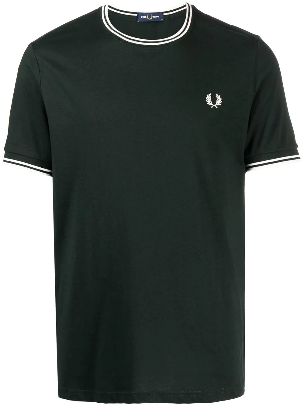 

Fred Perry embroidered-logo cotton T-shirt - Green