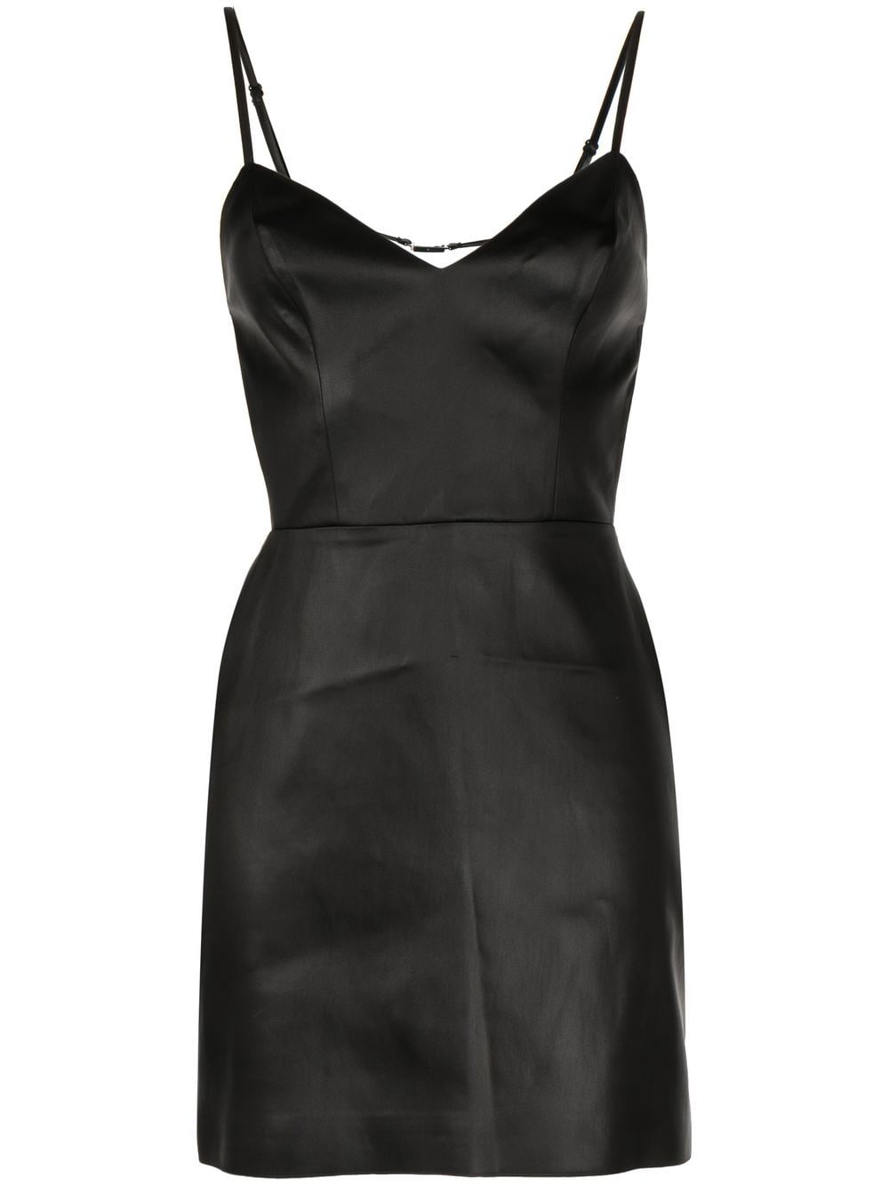 Gauge81 Ennis Open-back Satin Mini Dress In Black | ModeSens