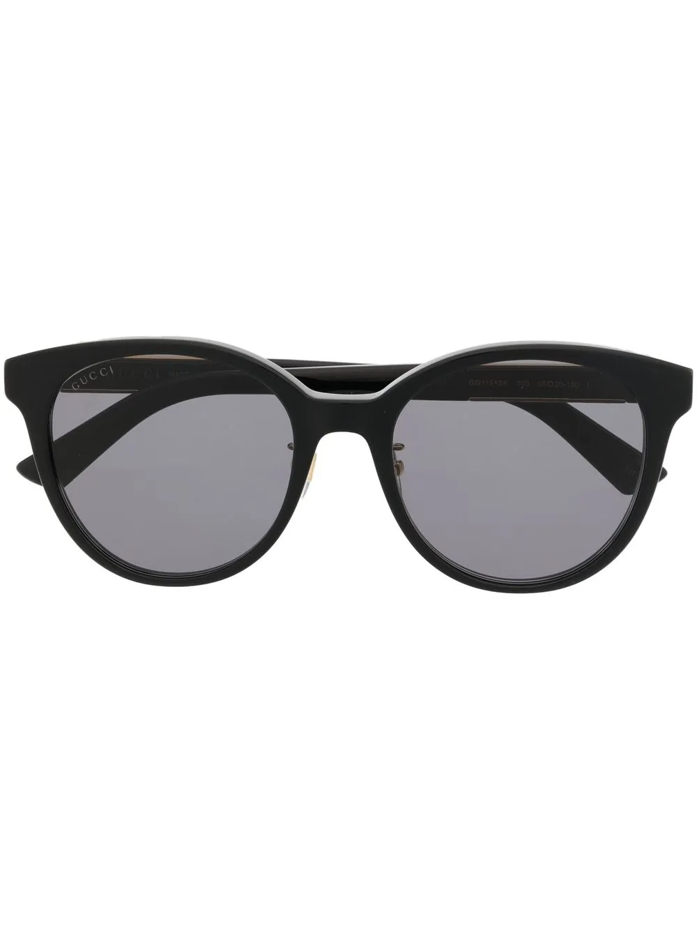 

Gucci Eyewear logo-plaque round-frame sunglasses - Black