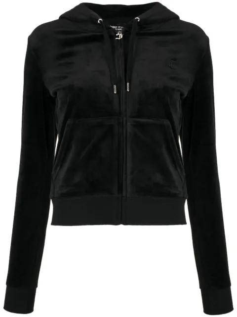 Juicy Couture هودي 'روبرستون' قطيفة بسحاب 