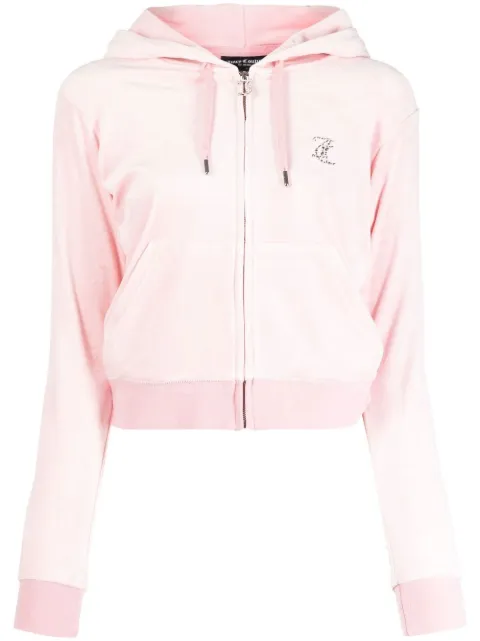 Juicy Couture Robertson logo-studded zip hoodie 