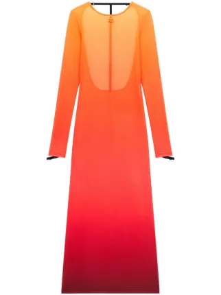 Courrges Sunset gradient-effect Dress | Orange | FARFETCH