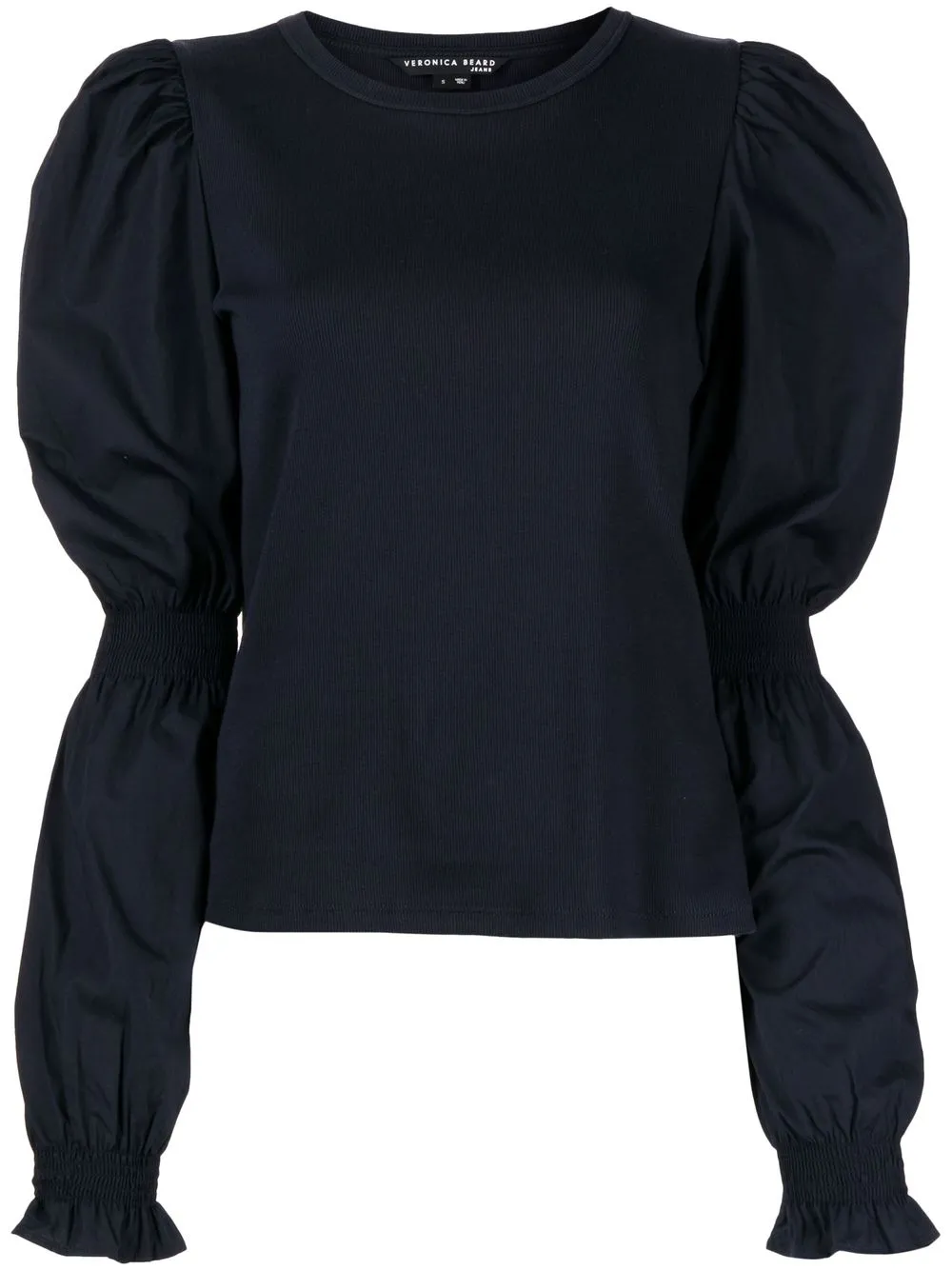 

Veronica Beard fine-ribbed long-sleeve T-shirt - Blue