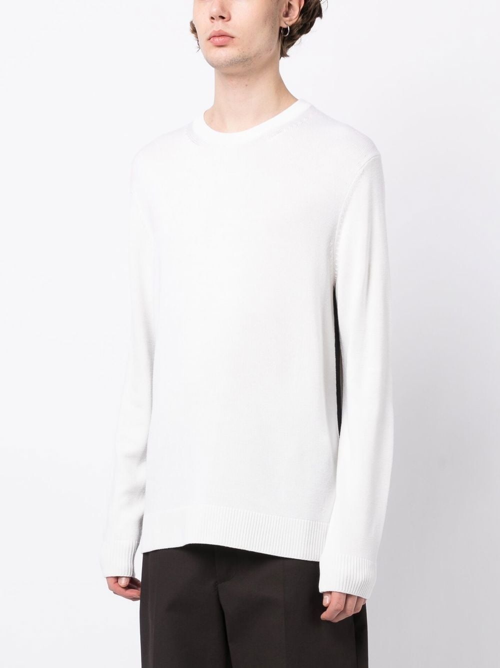 Shop Dunhill Side Stripe Detail Sweater In Weiss