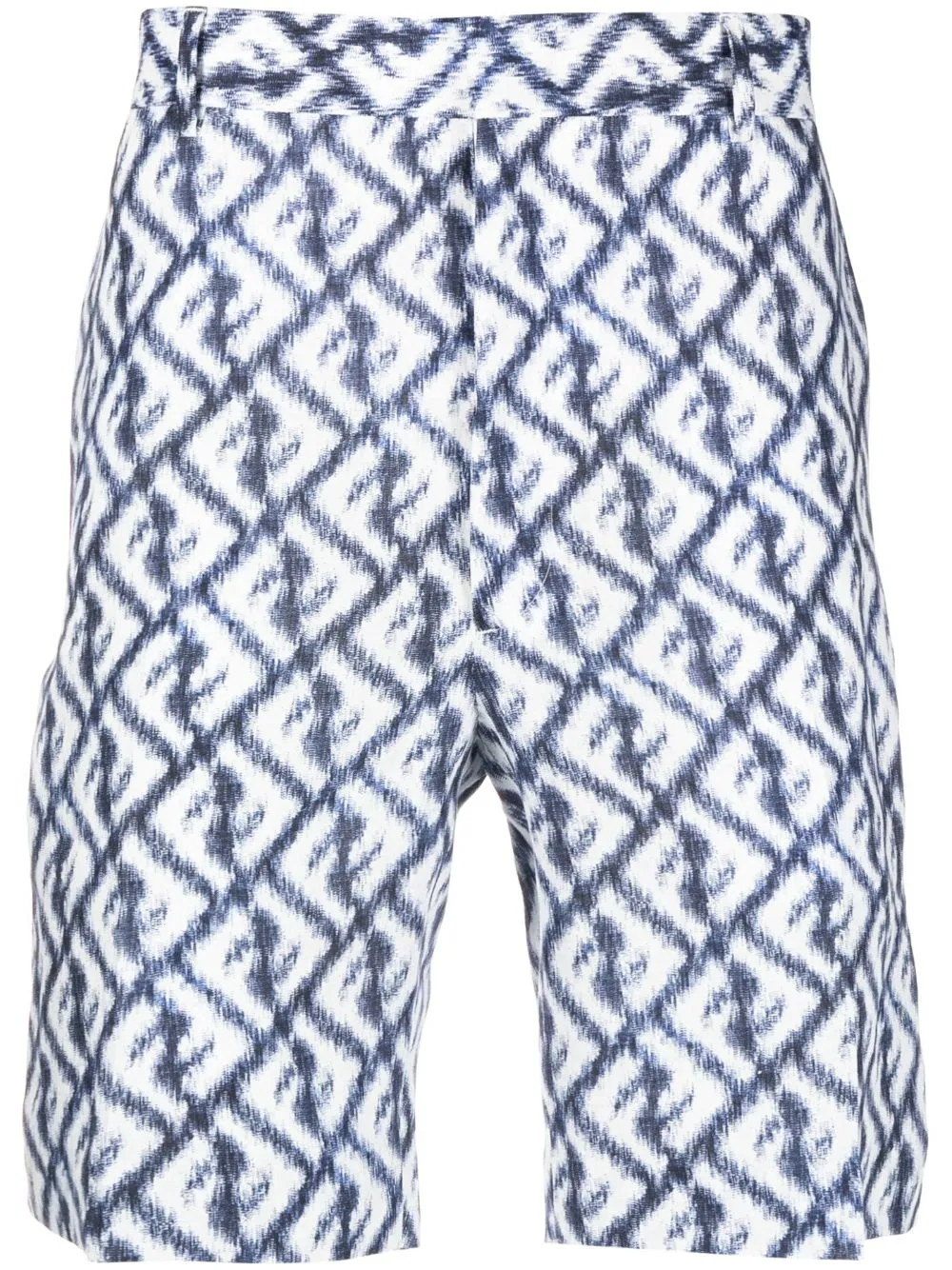 FENDI Shorts met monogramprint Blauw