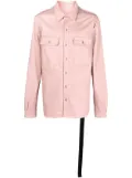 Rick Owens DRKSHDW cotton-blend long-sleeved overshirt - Pink