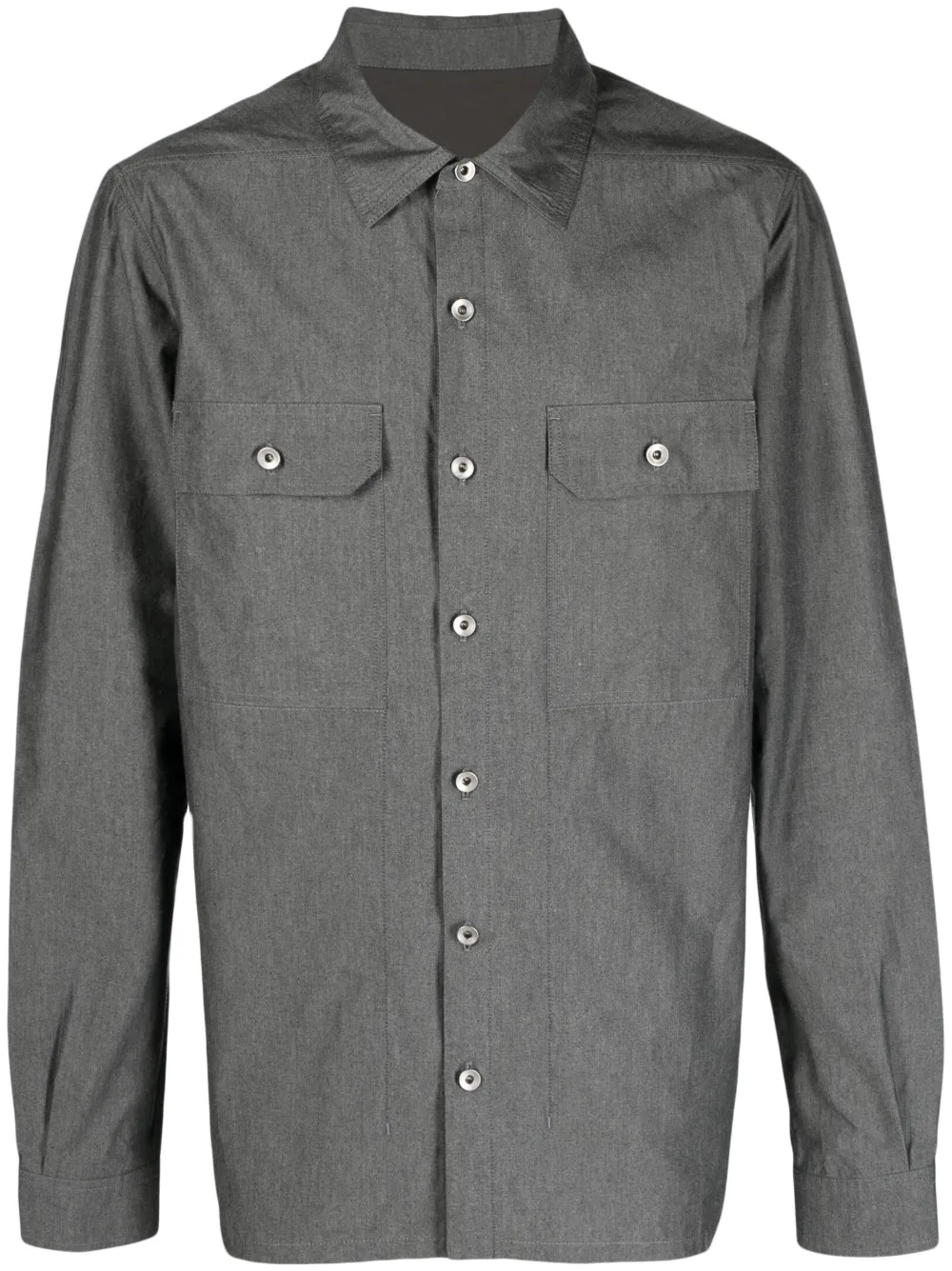 Rick Owens DRKSHDW long-sleeve cotton shirt - Grey
