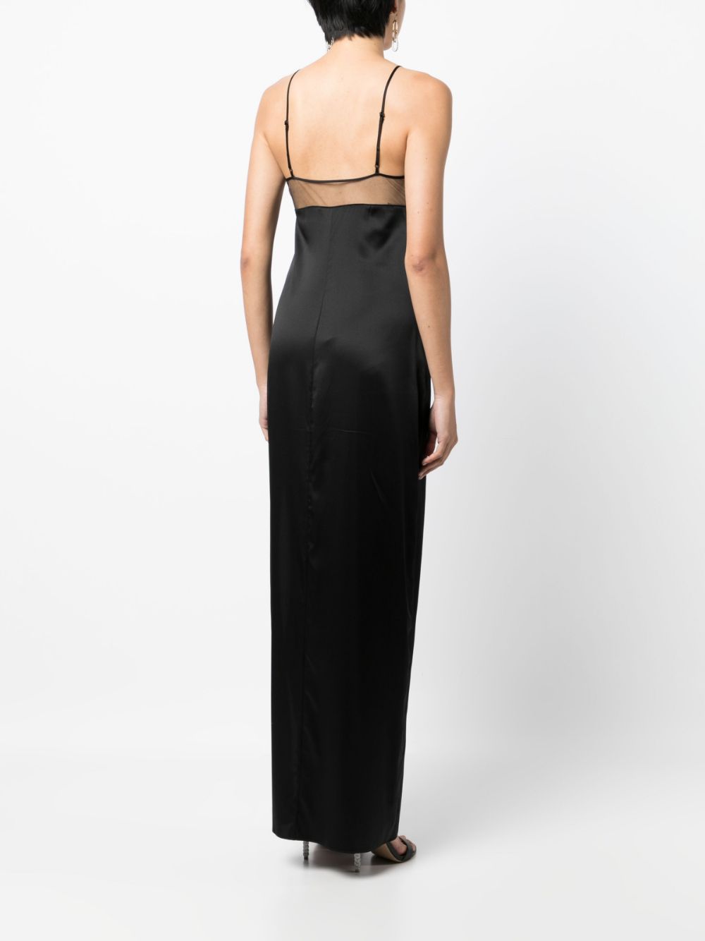 Kiki De Montparnasse Peep Show Silk Slip Dress Black Farfetch