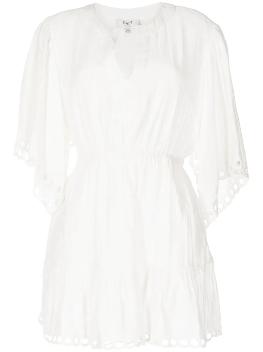 

Sea Siena scalloped cover-up - White