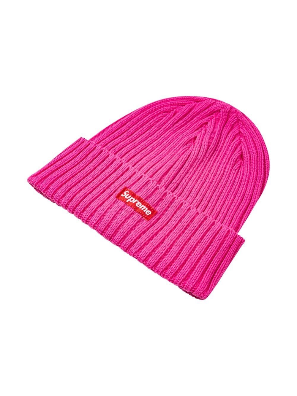 Supreme Overdyed Ribbed Knit Beanie - Red