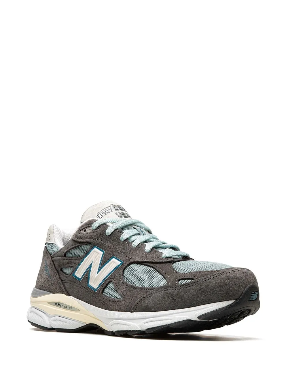 Shop New Balance X Kith 990 V3 "steel Blue/grey" Sneakers