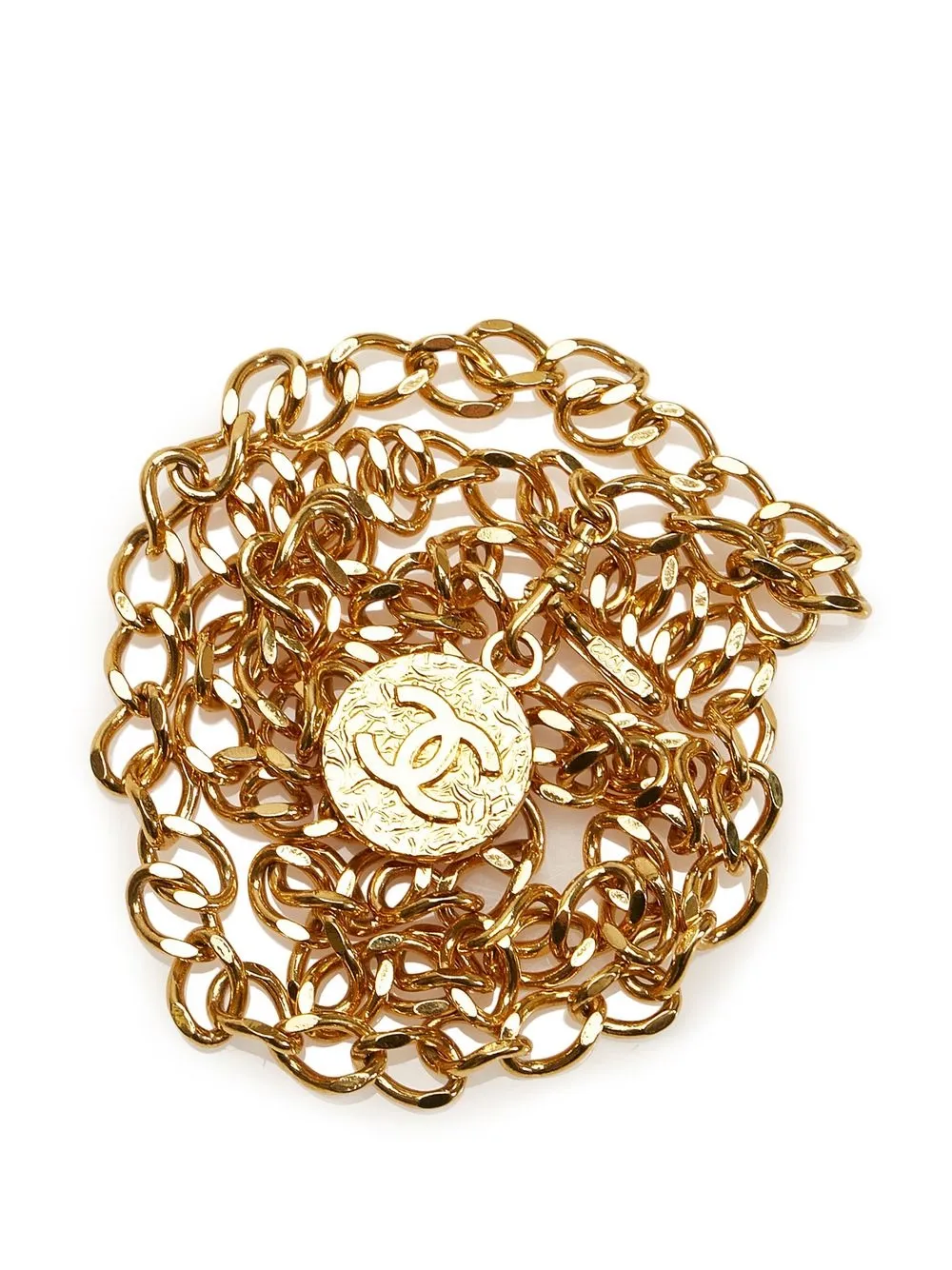 

CHANEL Pre-Owned CC medallion chain-link belt - Gold