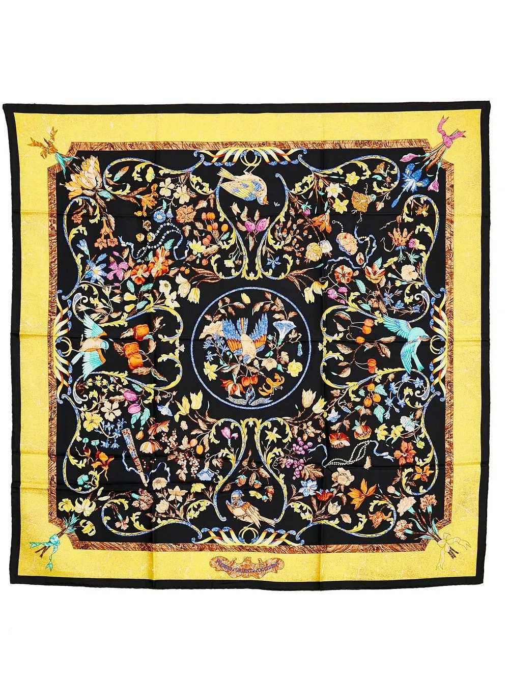 

Hermès pre-owned Pierres d'Orient et d'Occident silk scarf - Black