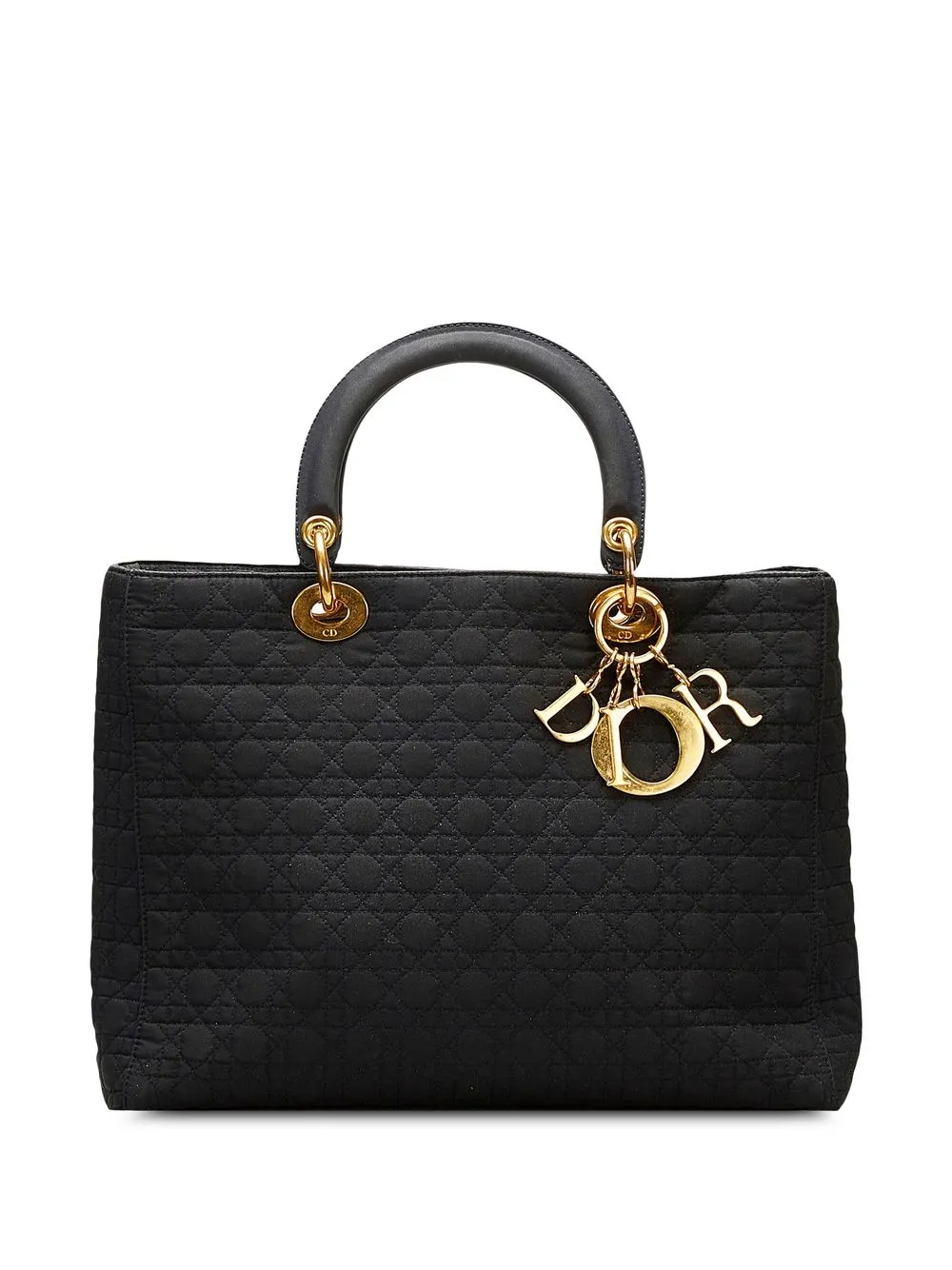 

Christian Dior pre-owned Cannage large Lady Dior handbag - Black