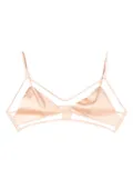 Kiki de Montparnasse Peep Show silk bra - Pink