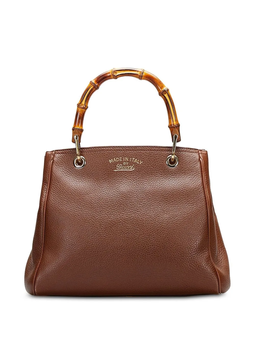 

Gucci Pre-Owned small Bamboo logo stamp shopper - Brown