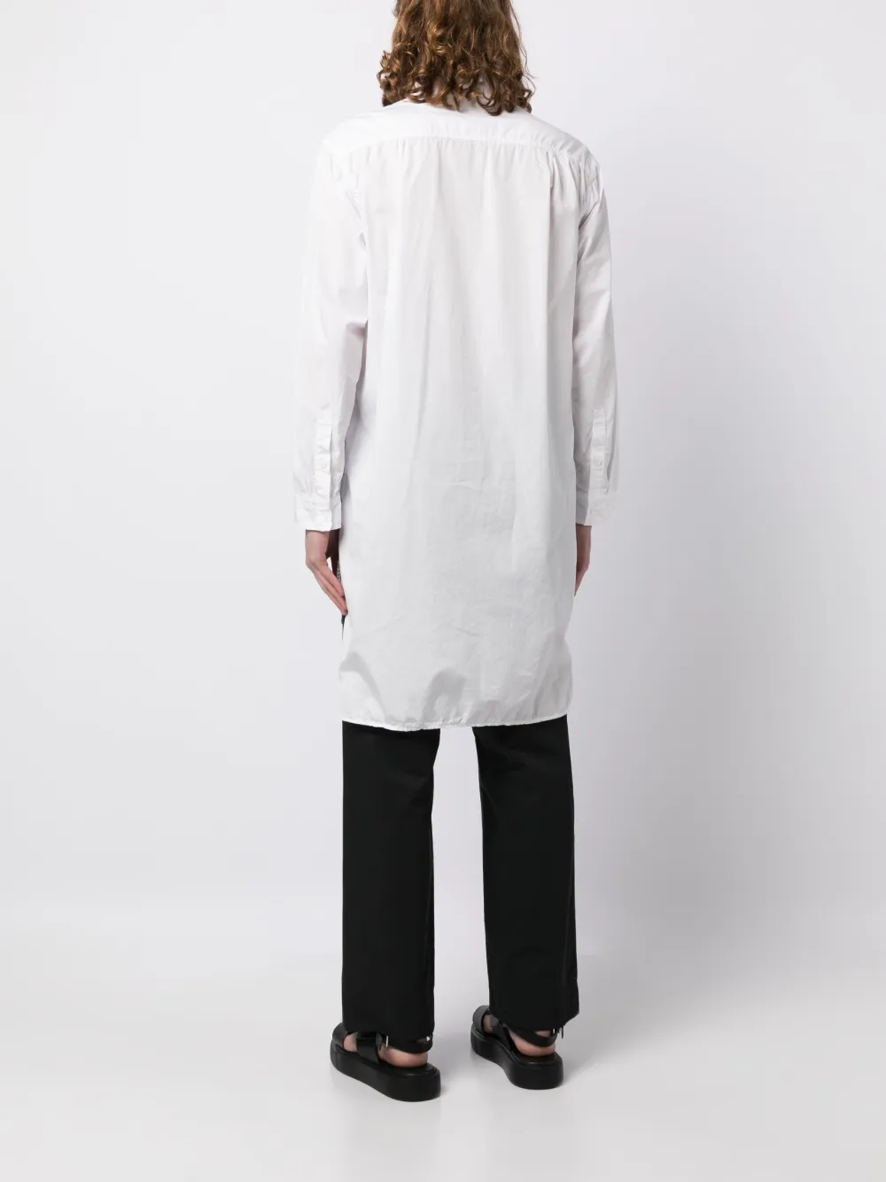 YOHJI YAMAMOTO COLLAR-DETAILED COTTON SHIRT