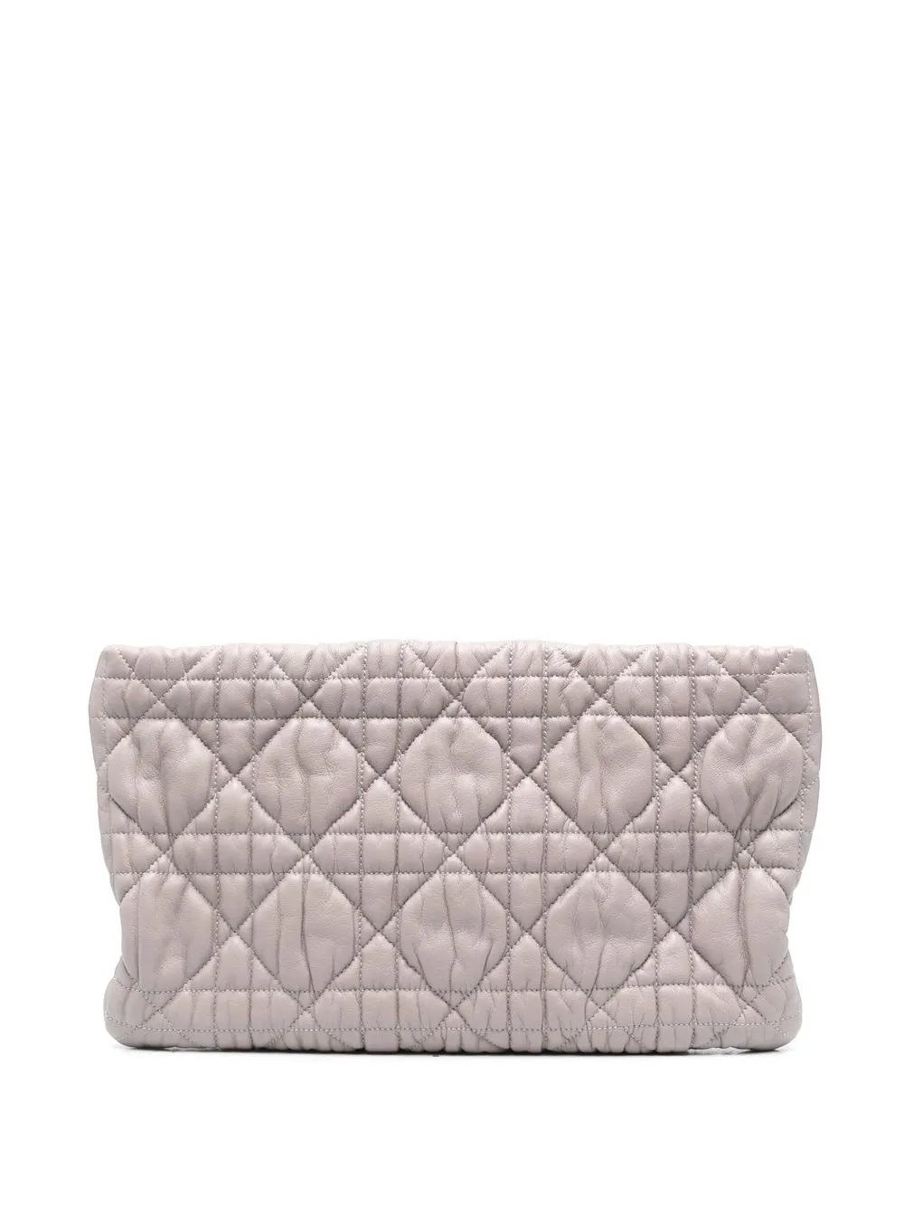 

Christian Dior pre-owned Cannage zipped clutch - Grey