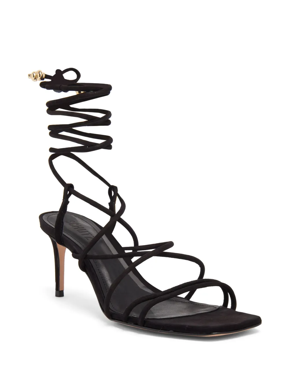 Schutz lace-up stiletto sandals - Zwart