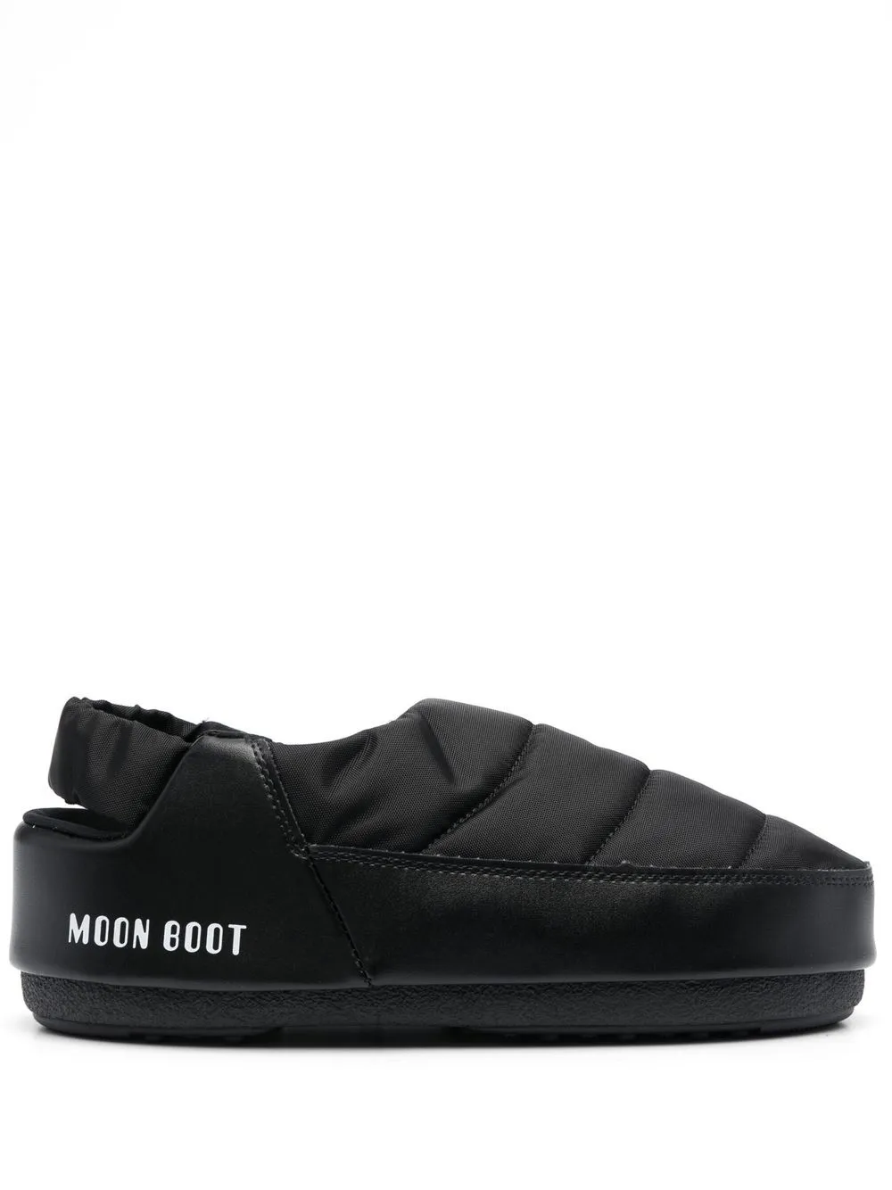 Moon Boot Evolution Quilted Slingback Sandals In Black