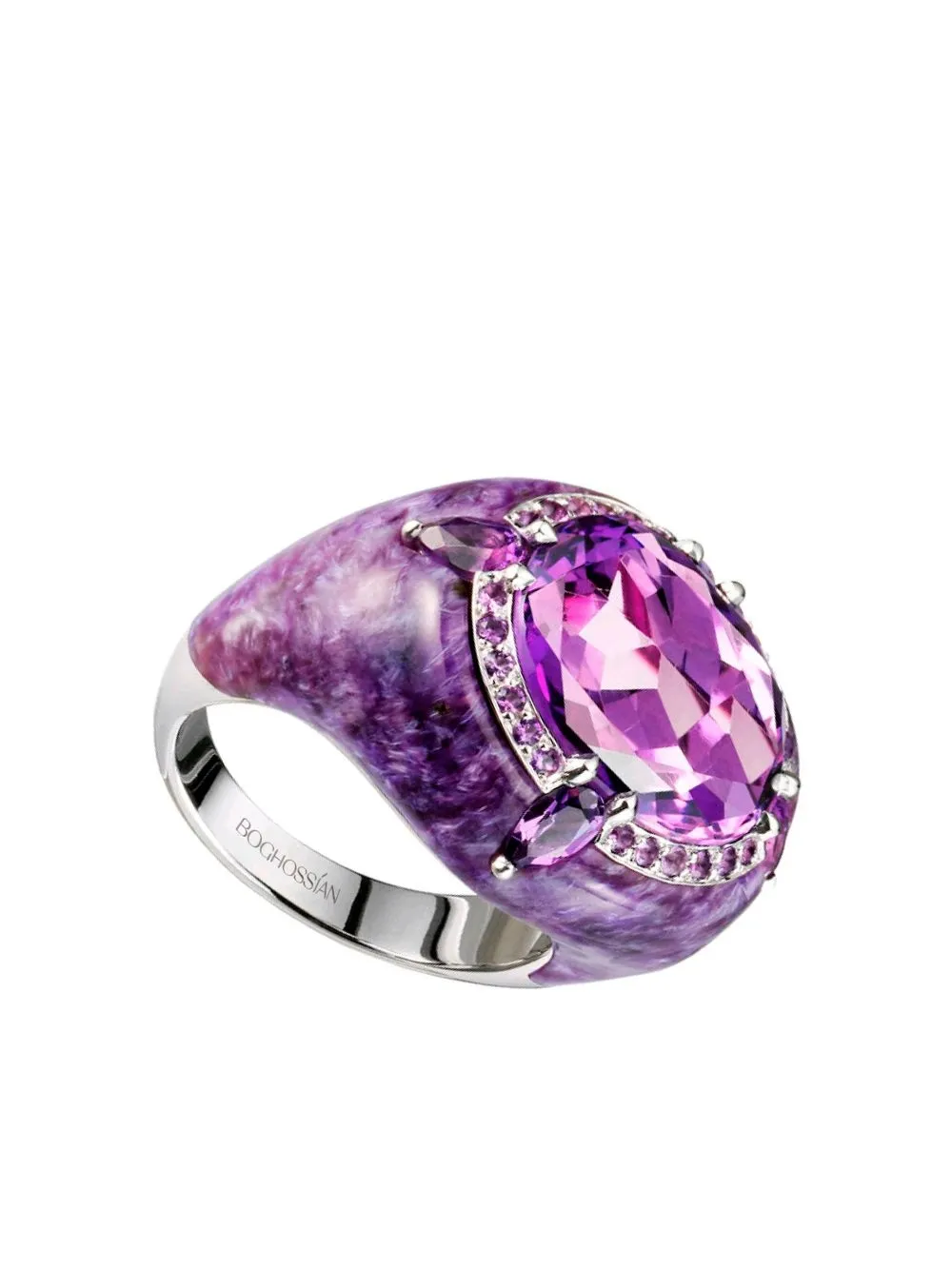 

Boghossian 18kt white gold Reveal amethyst and charoite ring - Purple