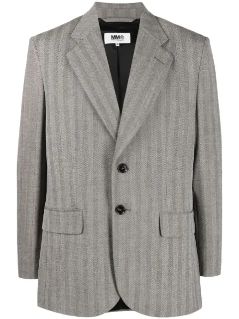 MM6 Maison Margiela striped notched-lapel blazer
