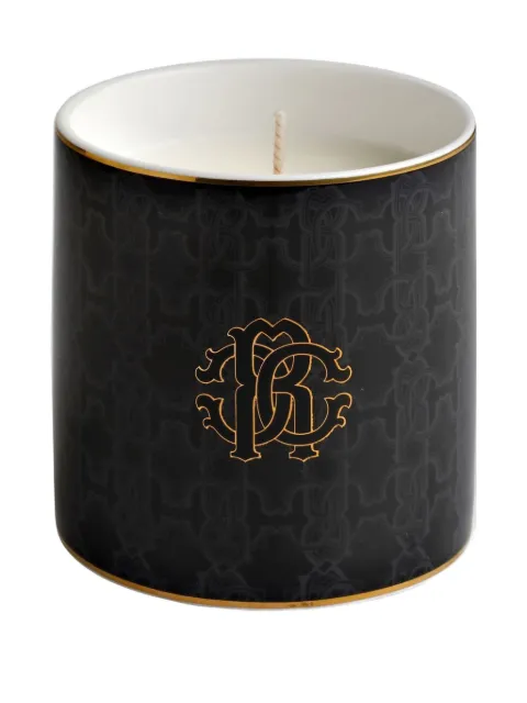 Roberto Cavalli Home monogram porcelain candle