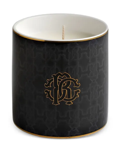 Roberto Cavalli Home monogram porcelain candle