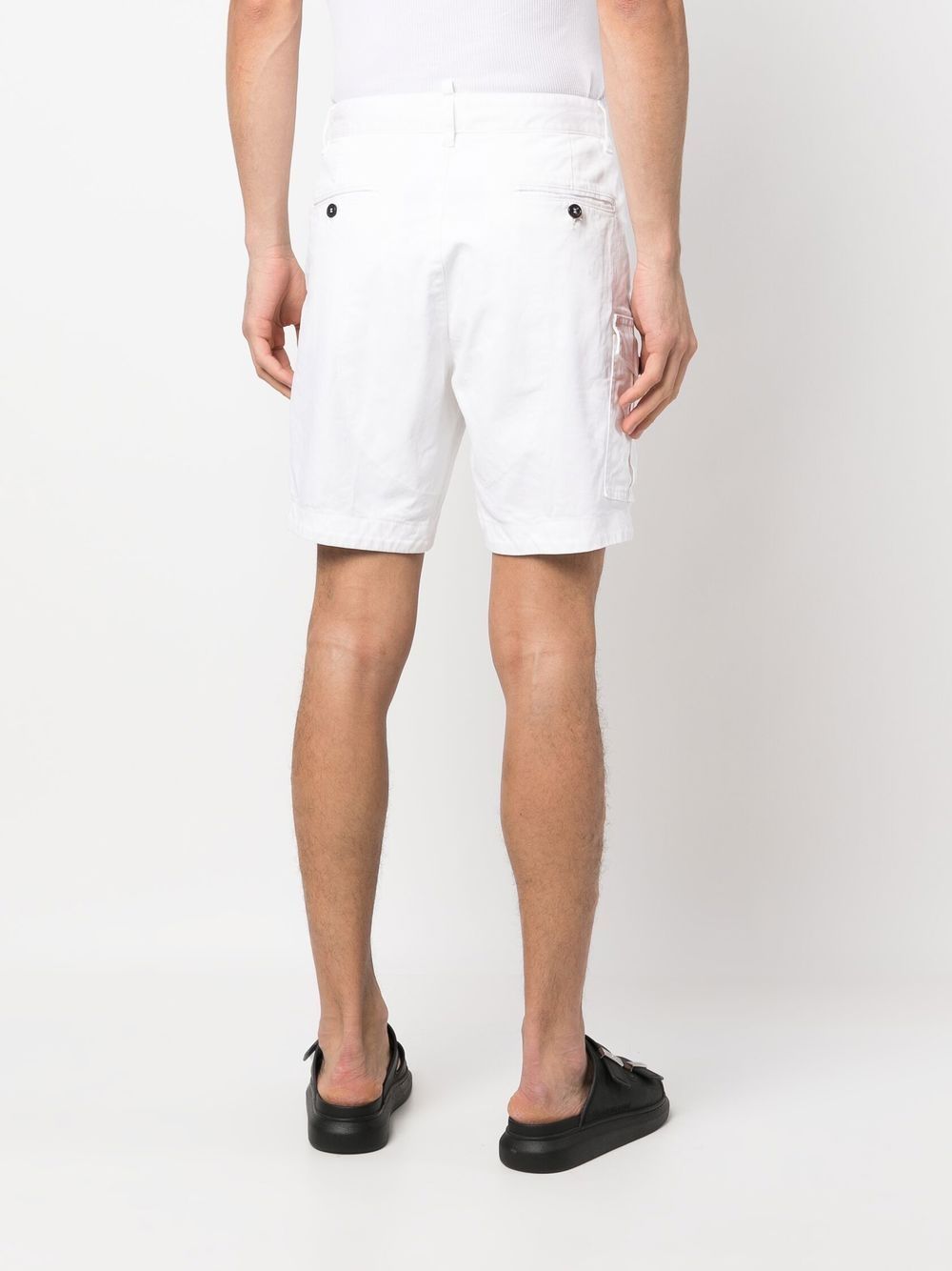 Shop Dsquared2 Logo-tag Chino Shorts In Weiss