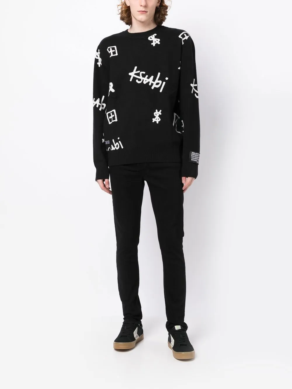 Ksubi Trui met logoprint - Zwart