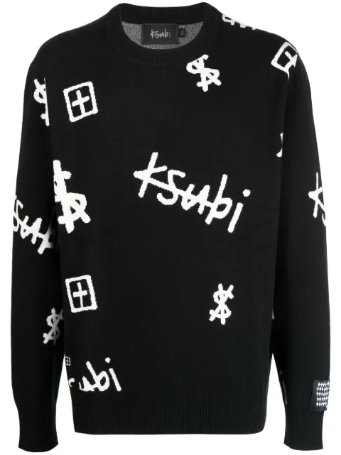 Ksubi - logo-print crew neck jumper
