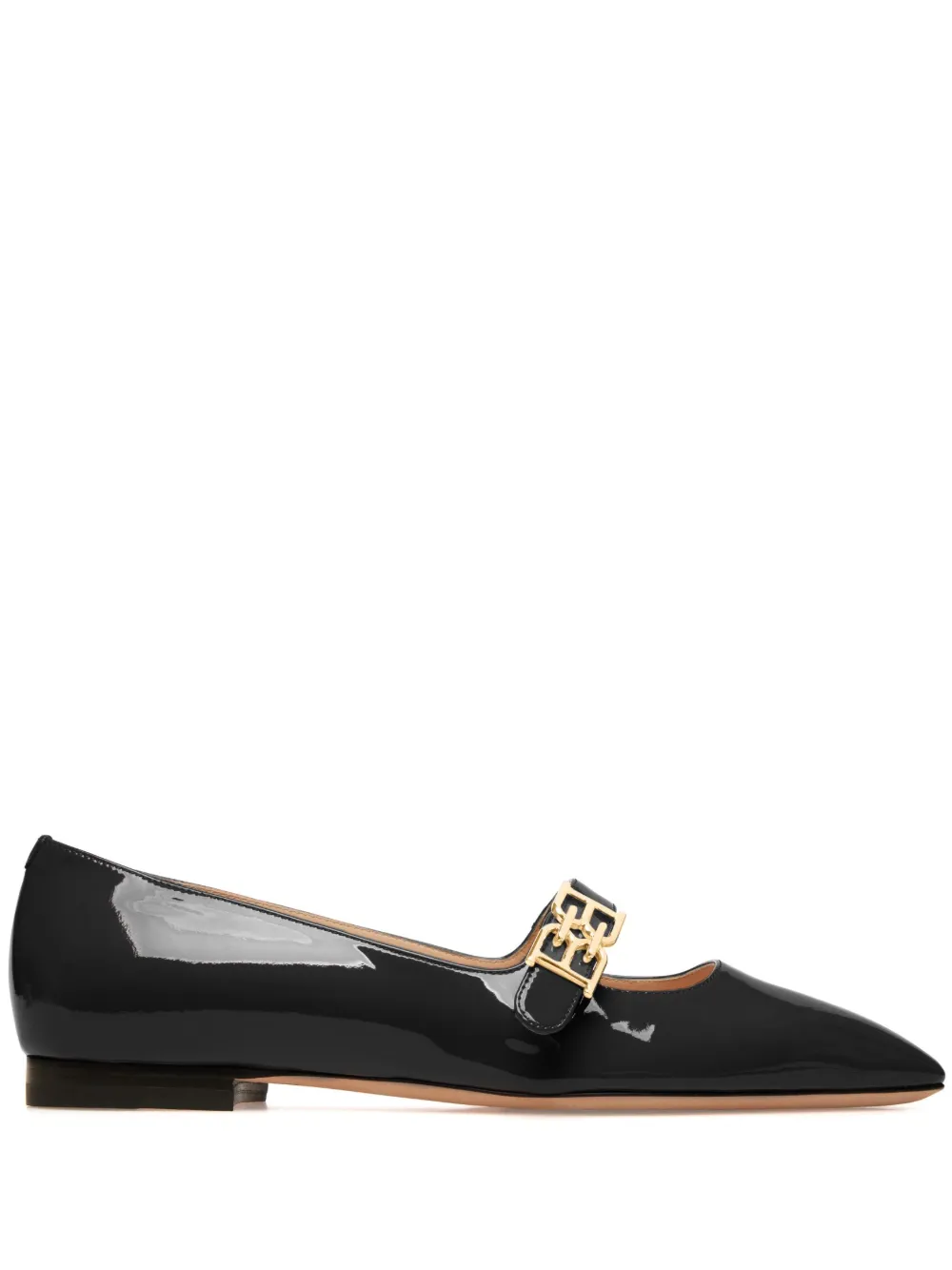 Bally Elis flat patent leather pumps