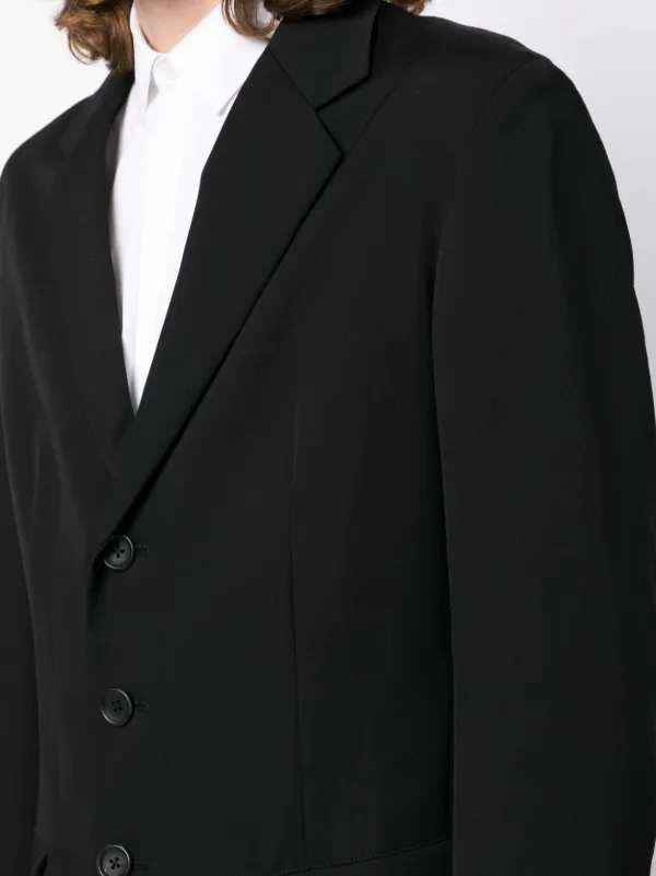 Yohji Yamamoto ノッチドラペル シングルジャケット | ブラック