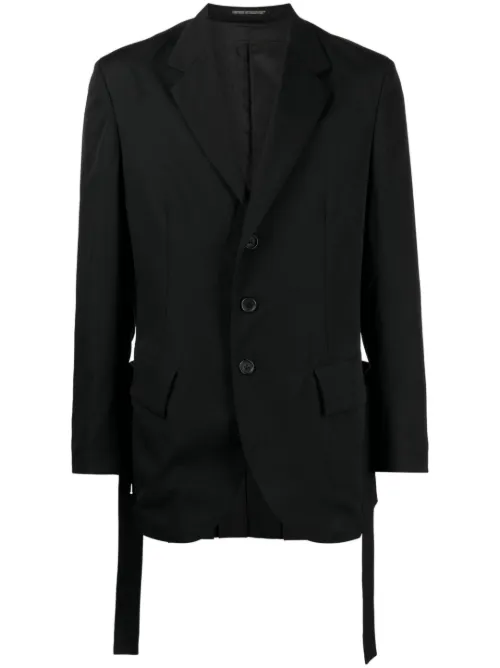 Blazer en laine à revers crantés - Yohji Yamamoto - Modalova