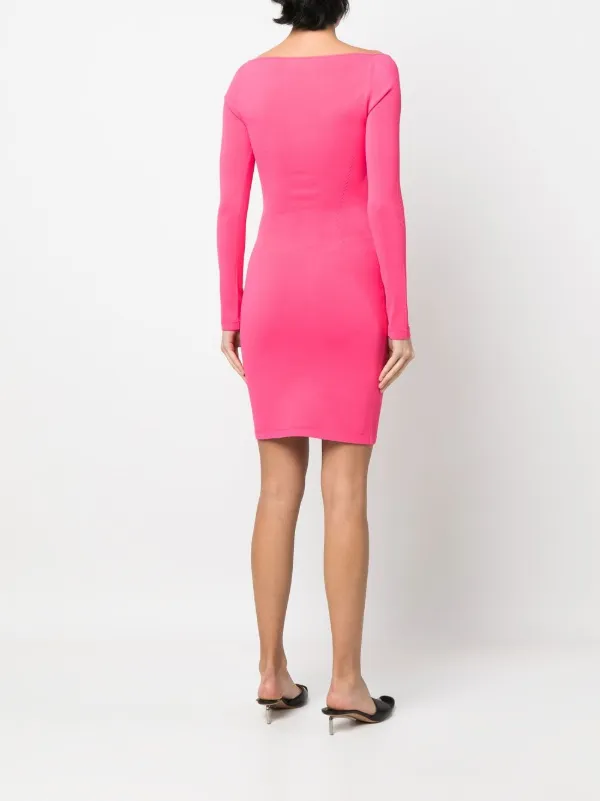 strapless open back dress Think I'm in Love Mini Dress Pink