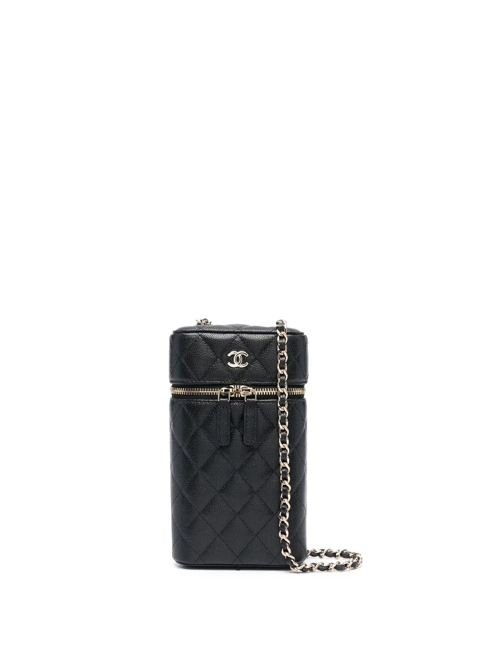 

CHANEL Pre-Owned bolsa crossbody mini con capitonado de rombos y logo CC - Negro