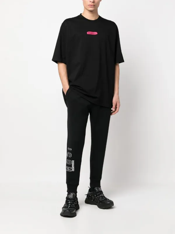 Black icon track discount pants