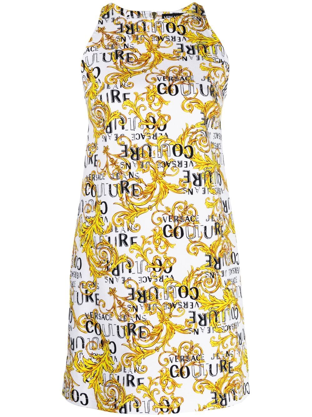 Versace Jeans Couture Minikleid Mit Couture-print In White