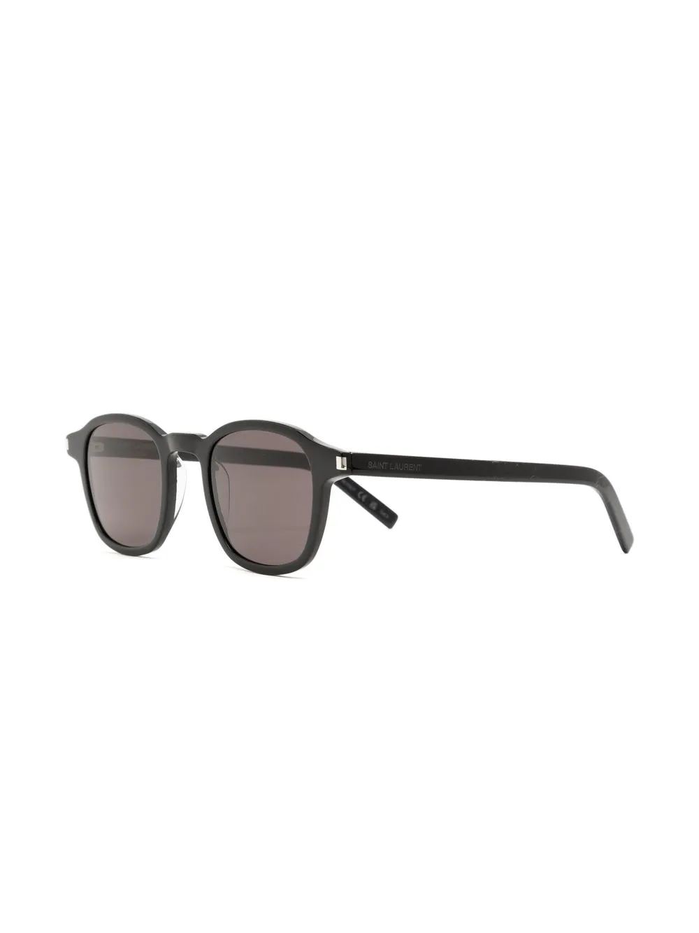 Saint Laurent Eyewear Zonnebril met rond montuur - Zwart