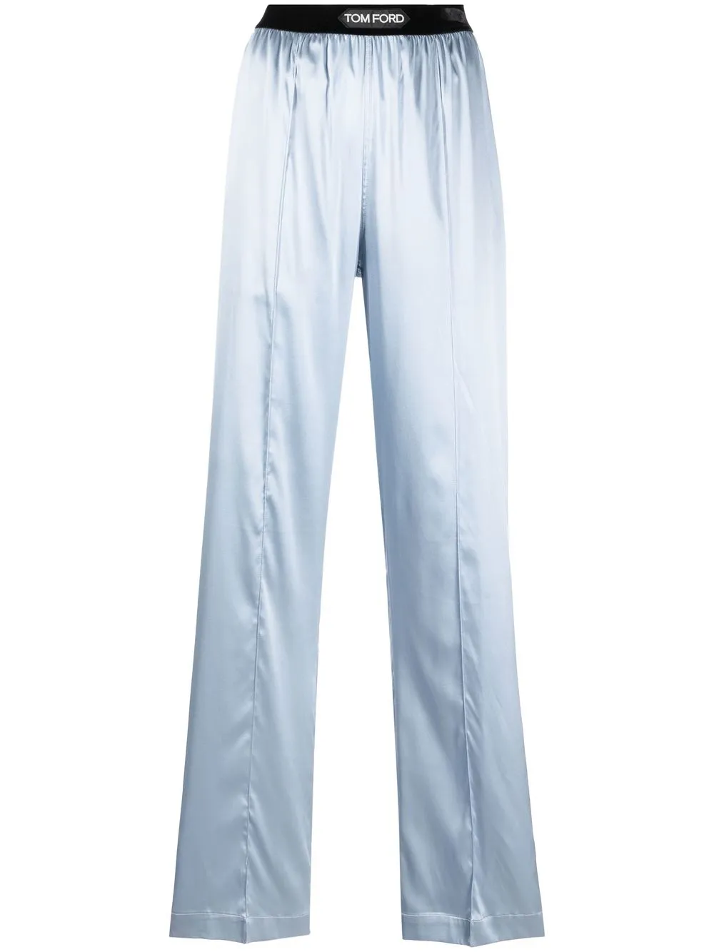 

TOM FORD pantalones de satén rectos - Azul