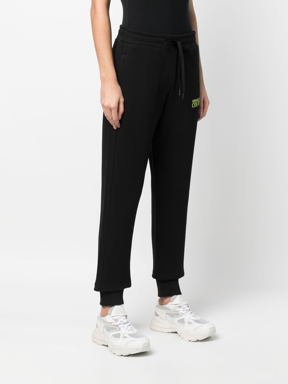 Shop Versace Jeans Couture Logo-print Track Pants In Schwarz