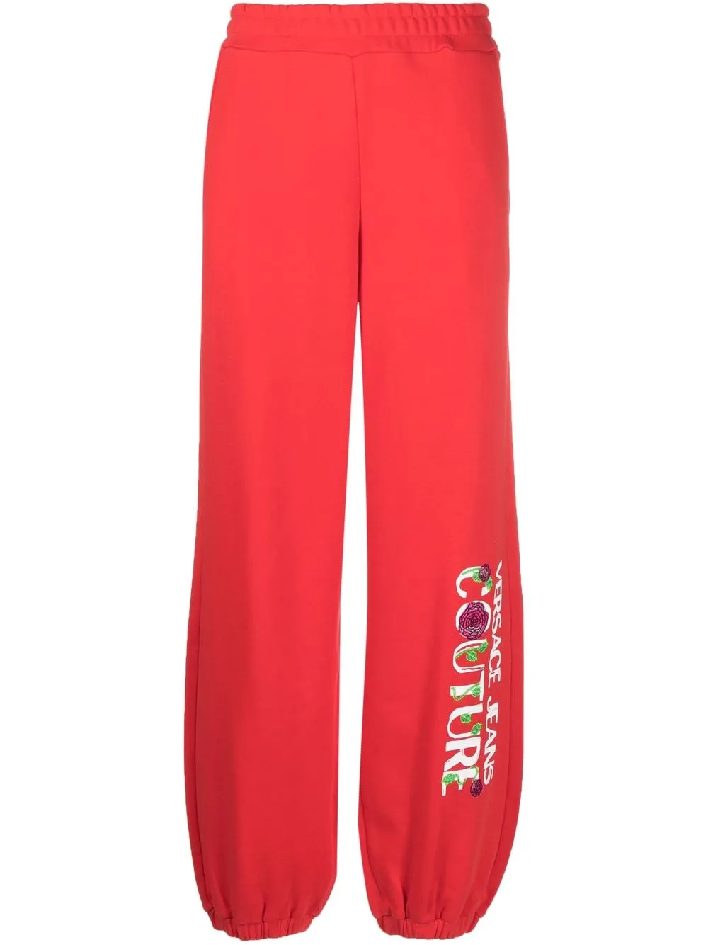 

Versace Jeans Couture pants con logo estampado - Rojo