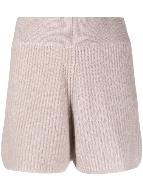 Allude ribbed cashmere shorts