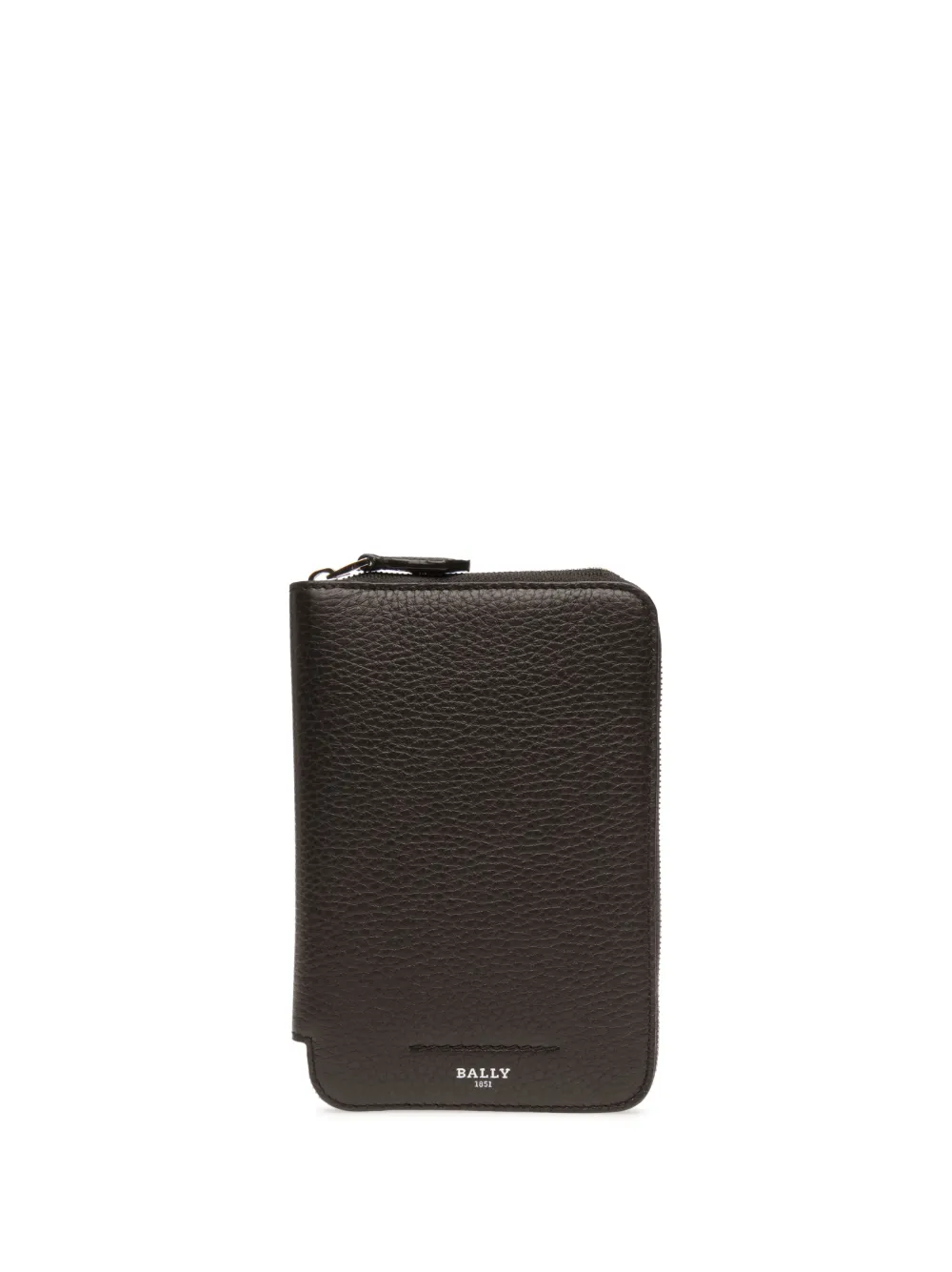 Bally Serwyn leather travel wallet - BLACK+PALLADIO