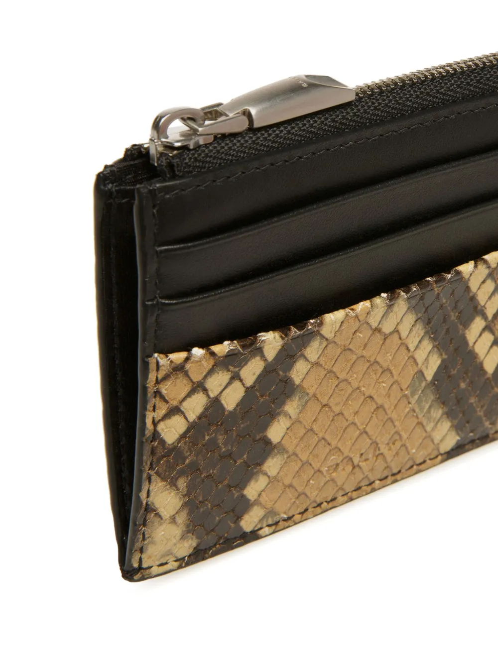 Bally Pasjeshouder met slangenleer-effect Bruin