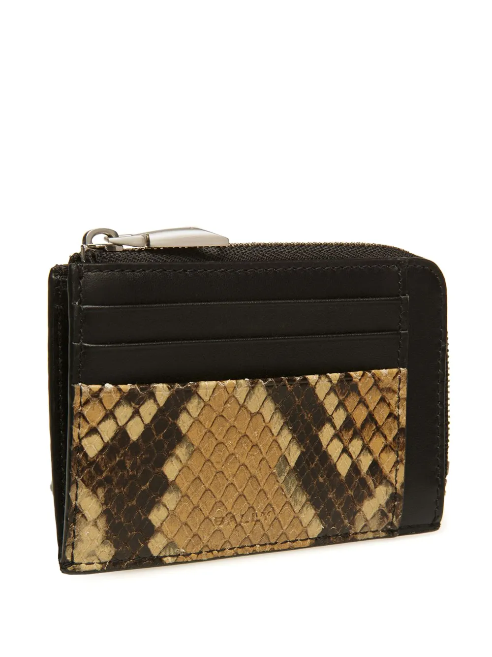 Bally Pasjeshouder met slangenleer-effect Bruin