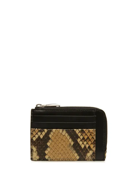 Bally snakeskin-effect cardholder