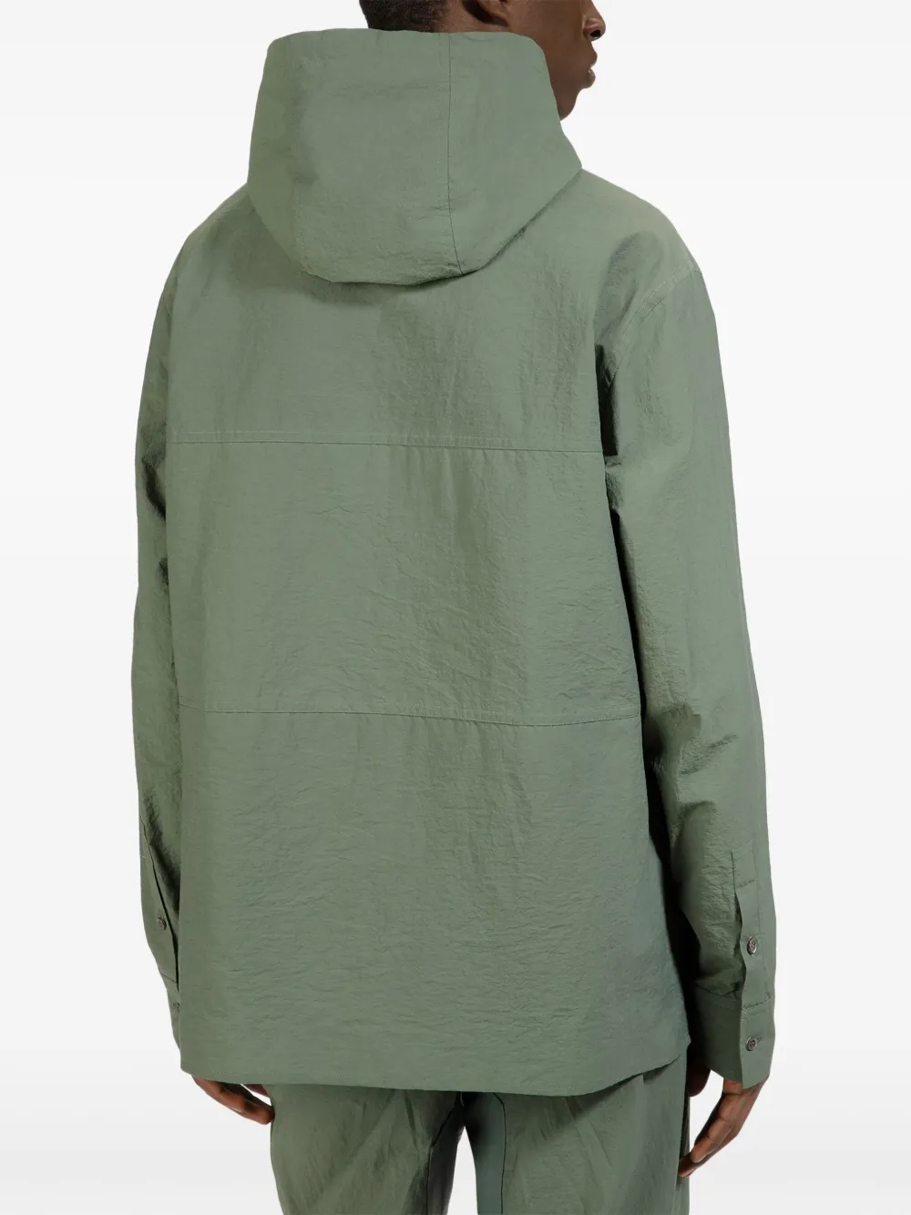 Bally Hooded Shirt Jacket In Green